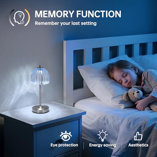 Rechargeable Table Lamp with 5200mAh Battery & Touch Control