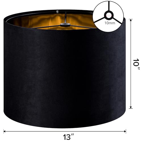 Black Velvet Lamp Shades (2 Count)