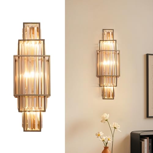 Gold Elegant Crystal Wall Sconce 3