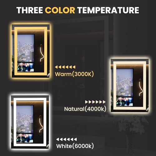 20"X28" LED Bathroom Mirror with Lights