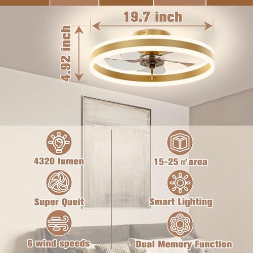 Low Profile Ceiling Fans with Lights and Remote