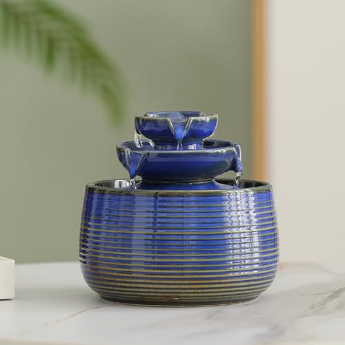 Outdoor and Indoor Water Feature Fountain Waterfall Tabletop Desktop mini Ceramic Garden Fountain