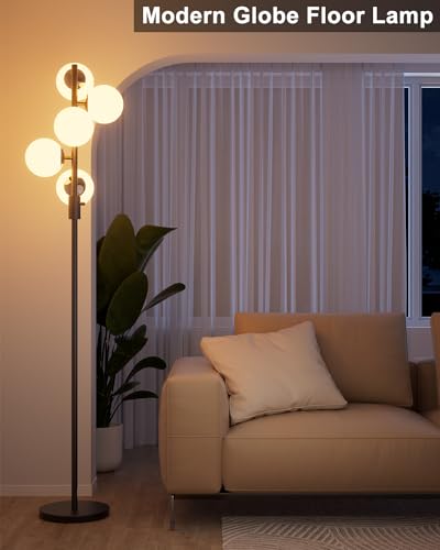 64IN Dimmable Black Floor Lamp (5 Count)