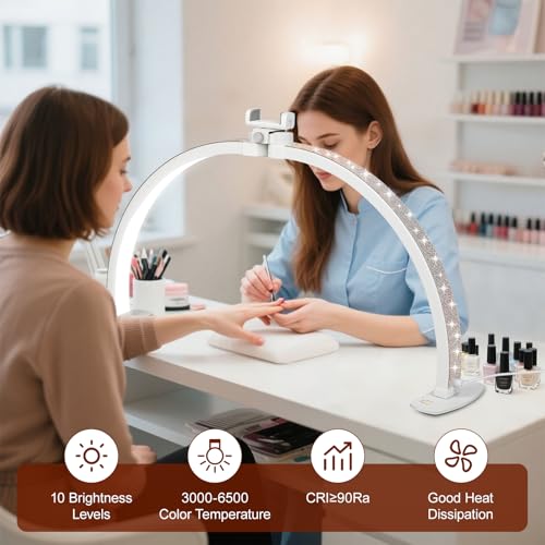 29IN Half Moon Light for Nail Desk