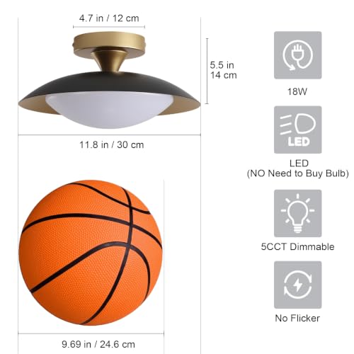 2 Pack Dimmable Mid Century Modern Ceiling Light (2 Count)