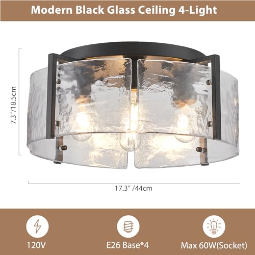17.3“ Semi Flush Mount Ceiling Light Fixture