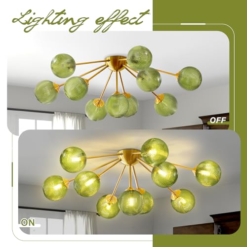 10 Light Gold Sputnik Chandelier
