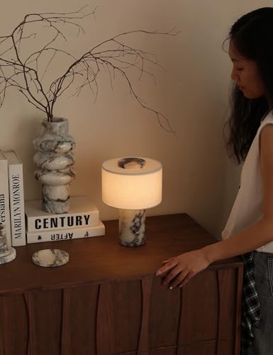 Marble Lamp Stone Table Lamps Rechargeable Modern Decorative Touch Dimmable Cordless Luxury Design Bedside Lamp for Home Decor