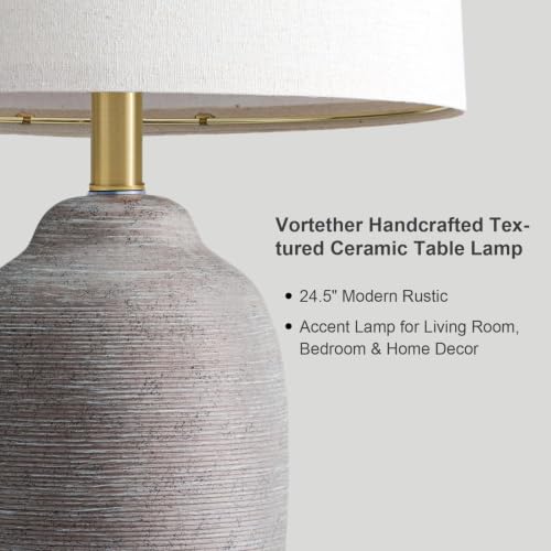 24.5" Vintage Ceramic Table Lamp Single