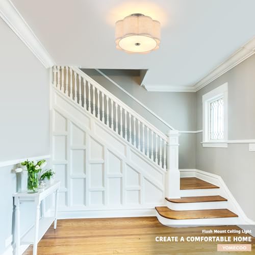13" Chrome Semi Flush Mount Ceiling Light