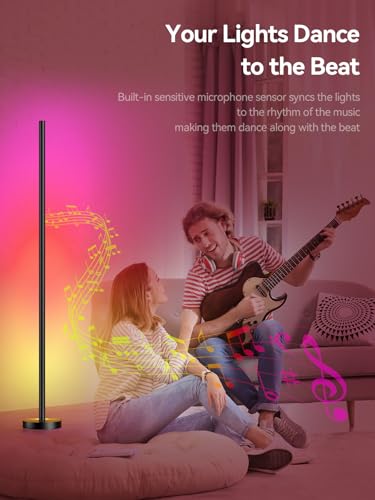 Smart RGBICW LED Corner Floor Lamp