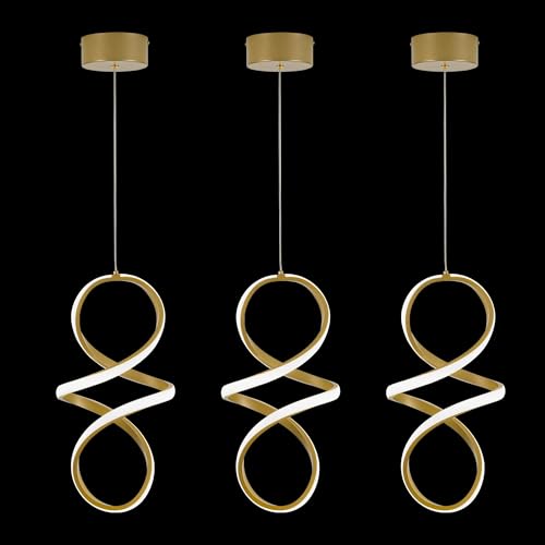 Spiral Kitchen Island Pendant Lights (3 Count)