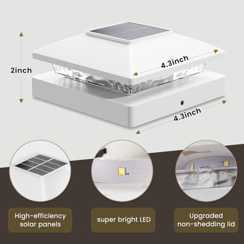 Solar Post Cap Lights Outdoor 8pack (8 Count)