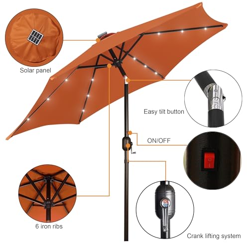 7.5 ft Solar Umbrella