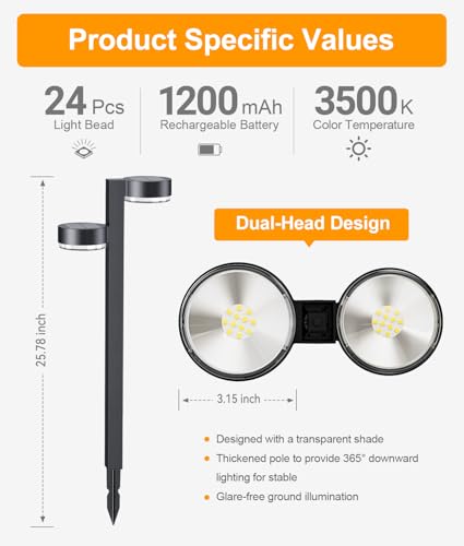 Bright Solar Pathway Lights Outdoor (6 Count)