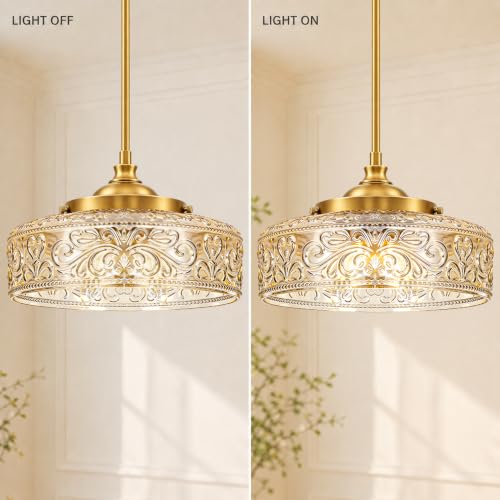 Gold Kitchen Pendant Lights Over Sink Vintage Glass Pendant Light