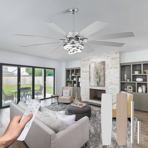 72 Inch Large Modern Ceiling Fans with Lights