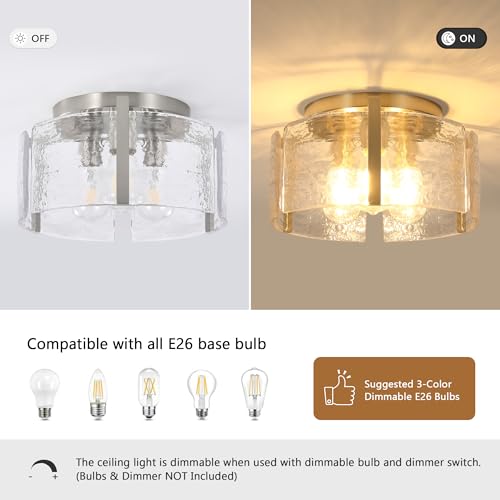 14" Modern Semi Flush Mount Ceiling Light