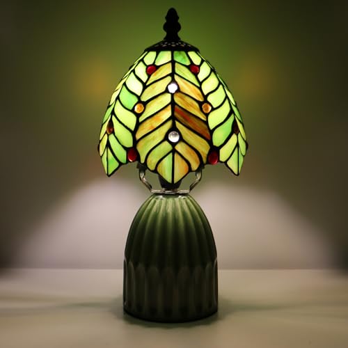 Tiffany Stained Glass Mushroom Table Lamp 12.5 Inch