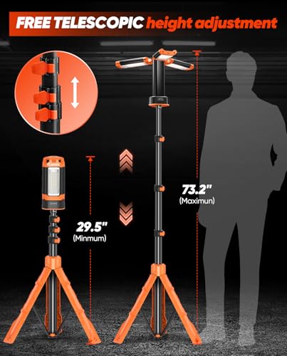 Portable Camping Light with Stand 20000mAh 73.2" Work Light LD18