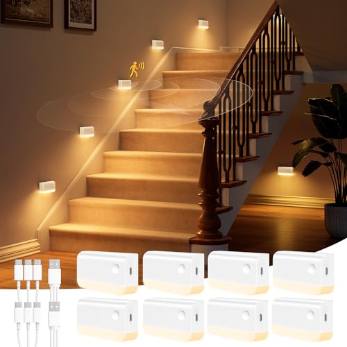 Motion Sensor Stair Lights Indoor (8 Count)