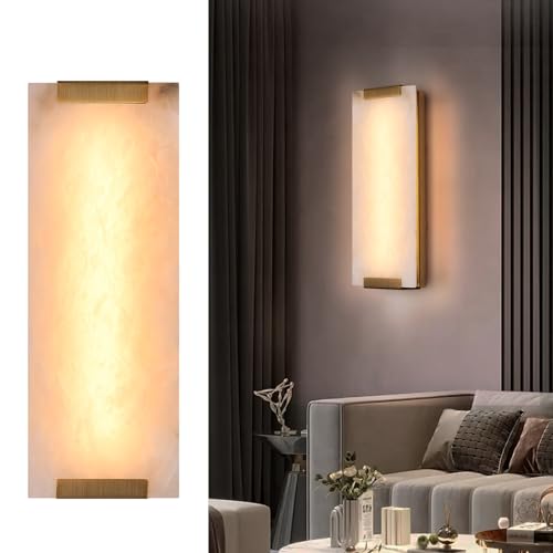 14.2in Alabaster Wall Sconce