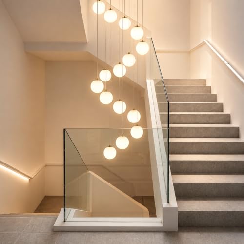 Gold Globe High Ceiling Chandelier (Gold / 15-Light)