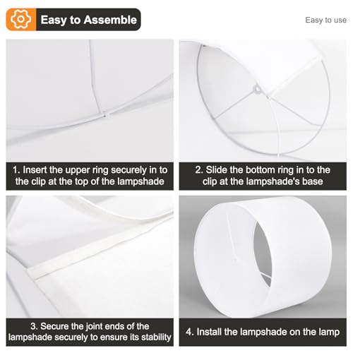 White Lamp Shade for Table Lamps