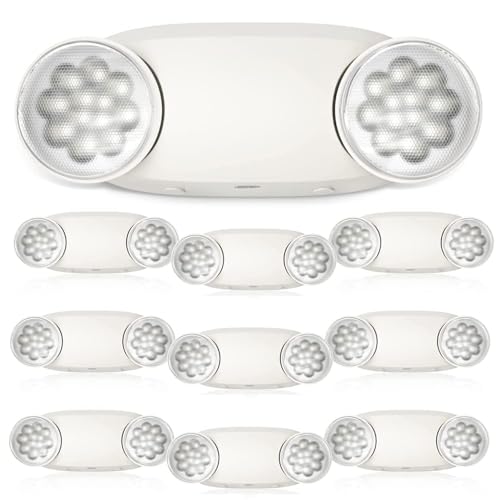 10 Pack Emergency Lights for Business (10 Count)