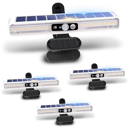 Clip On Solar Lights Outdoor with PIR Motion Sensor (4 Count)