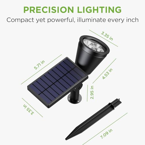 1 Solar Spot Lights Outdoor for Flag Pole Garden Yard