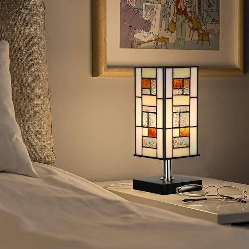 TL0013 Small Retangular Tiffany Lamp Stained Glass Uplight