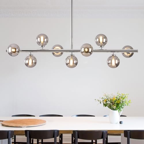 Mid Century Modern Glass Globe Sputnik Chandelier