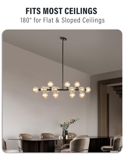 Glass Globe Sputnik Chandelier