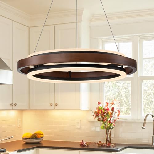 Modern Wooden LED Chandelier