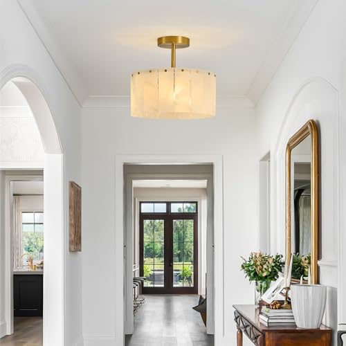 Modern Alabaster Ceiling Light