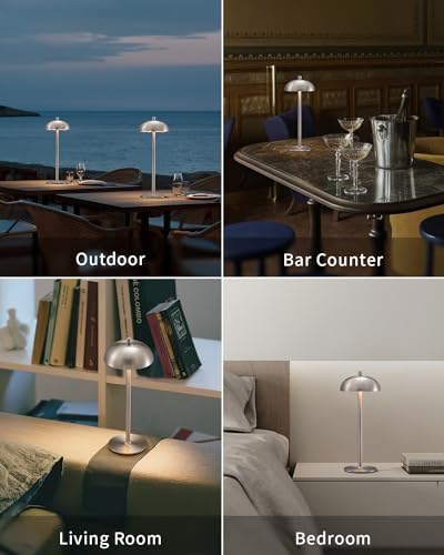 12" Cordless Table Lamps Set of 2