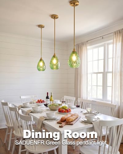 Brushed Gold Pendant Lights Kitchen Island 2 Pack (2 Count)