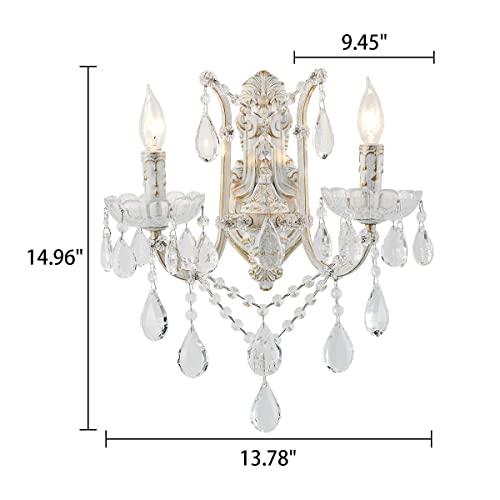 French Country Crystal Wall Sconce