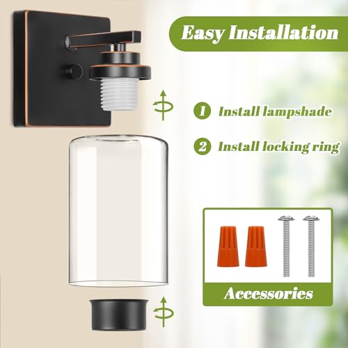 Set of 2 Wall Sconces for Bathroom (2 Count)