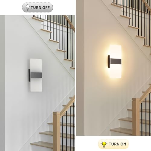 Modern Dimmable LED Wall Sconce Set of 2
