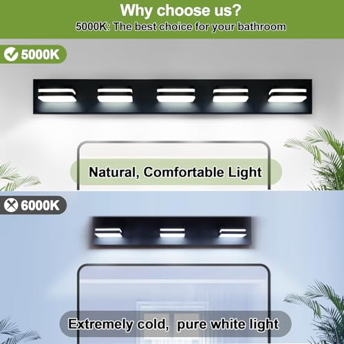 360° Rotate LED Bathroom Vanity Light Fixtures (5 Count)