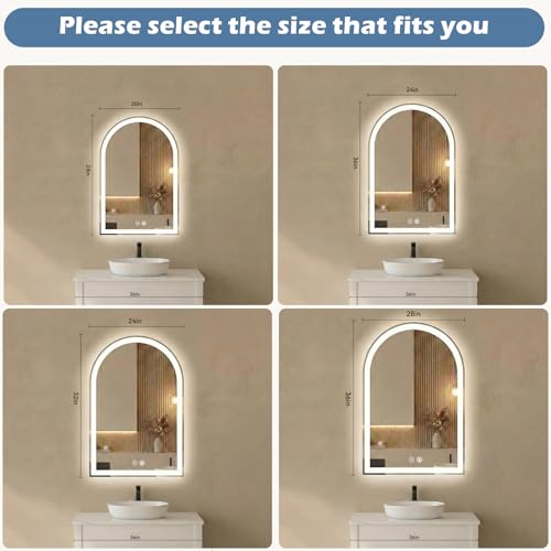20"x28" LED Bathroom Mirror with Lights