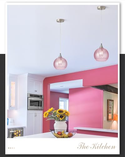 Brushed Nickel Pendant Lights Kitchen Island (2 Count)