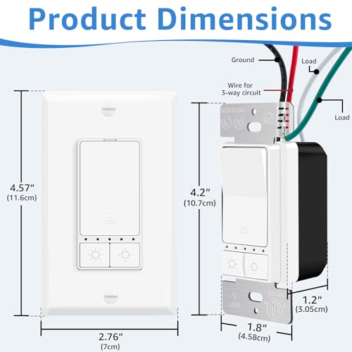 Smart WiFi Dimmer Switch for Alexa & Google Home (2 Count)