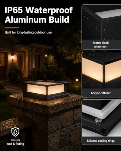 Outdoor Post Light 8.6" Hardwired LED 15W