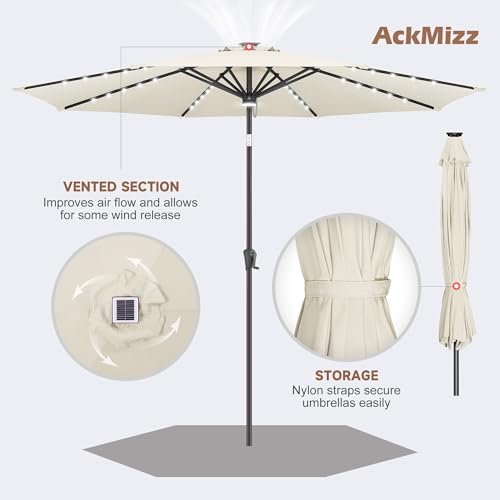 Solar Patio Umbrella with Centre Light