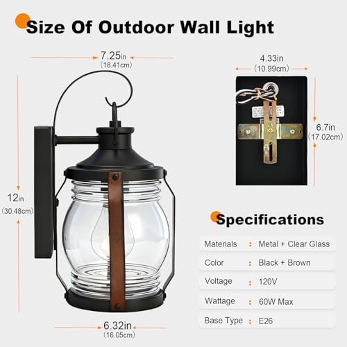 Outdoor Wall Lantern Lights (2 Count)