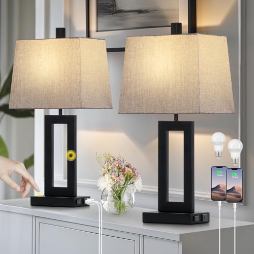 Bedside Table Lamp Set of 2 (2 Count)