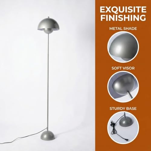Mid Century Modern Metal Bud Floor Lamp for Home and Office